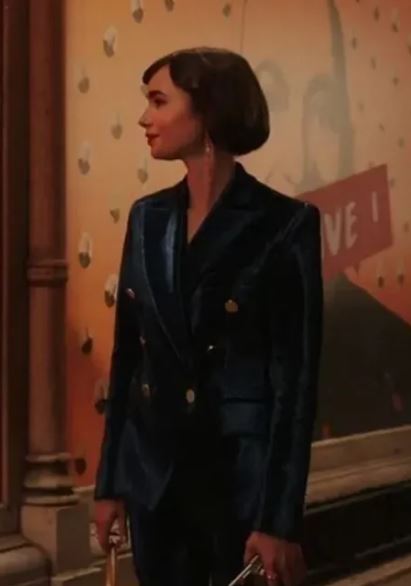 Emily in Paris S03 Emily Cooper Blue Coat