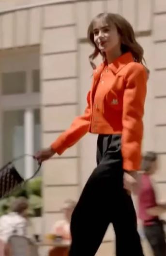 Emily in Paris S03 Emily Cooper Orange Jacket