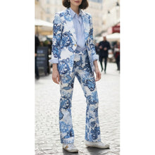 Emily In Paris S05 Lily Collins Blue Printed Suit