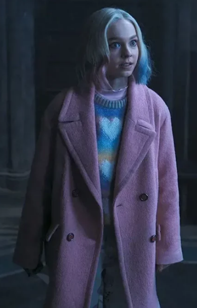 Wednesday 2022 Enid Sinclair Pink Coat