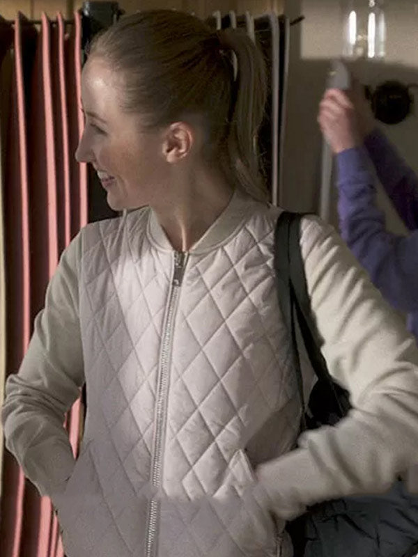 Chloe 2022 Erin Doherty White Quilted Jacket