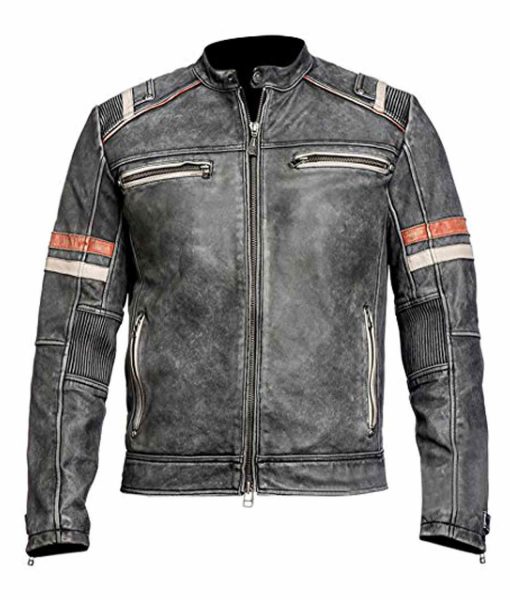 Eurovision Song Contest Will Ferrell Cafe Racer Leather Jacket