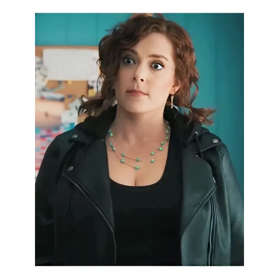 Your Place or Mine Rachel Bloom Leather Jacket