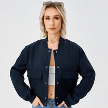 Women's Lightweight Cropped Bomber Jacket