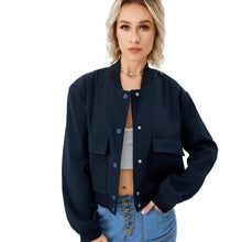 Women's Lightweight Cropped Bomber Jacket