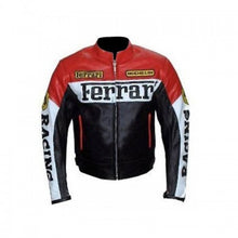 Ferrari Red And Black Leather Jacket