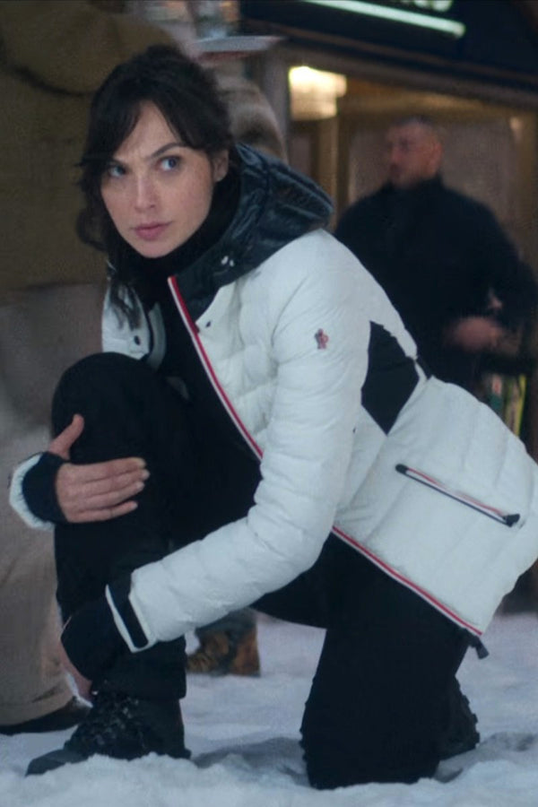 Heart of Stone Gal Gadot White Puffer Jacket