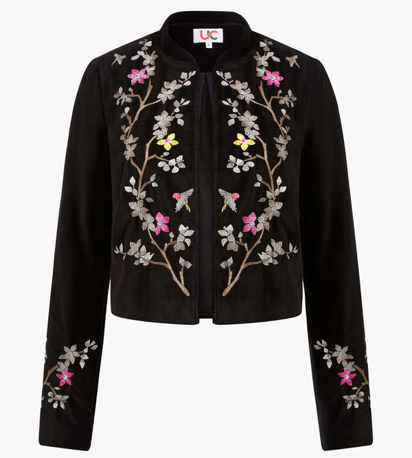 Women's Hand Embroidered Velvet Jacket