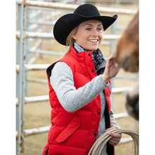 Amber Marshall Heartland Quilted Down Red Vest