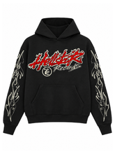hellstar tour faded black hoodie