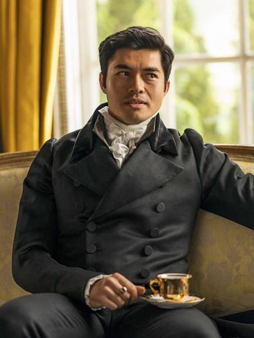 Persuasion 2022 Henry Golding Black Coat