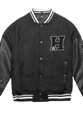 Homme Vancouver Logo Black Varsity Jacket