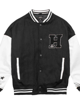 Homme Vancouver Logo Black/White Varsity Jacket