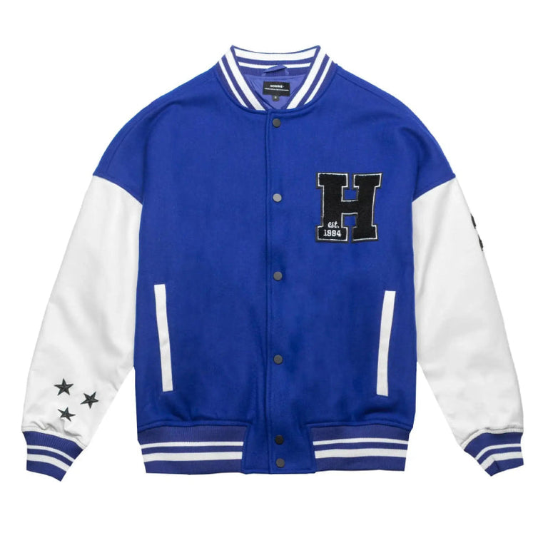 Homme Vancouver Logo Blue/White Varsity Jacket