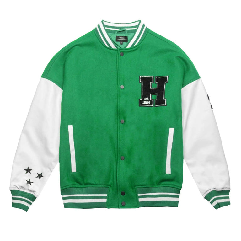 Homme Vancouver Logo Green/White Varsity Jacket