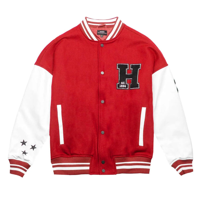Homme Vancouver Logo Red/White Varsity Jacket