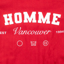 Homme Vancouver Logo Red/White Varsity Jacket