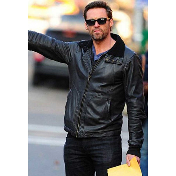 Hugh Jackman Stylish Leather Jacket