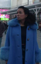 Inventing Anna Laverne Cox Blue Fur Coat