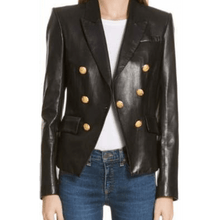 Ginger Gonzaga Black Leather Blazer