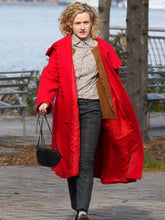 Julia Garner TV Series Modern Love Red Coat