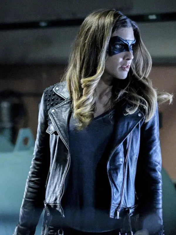 Arrow Juliana Harkavy Blue Leather Jacket