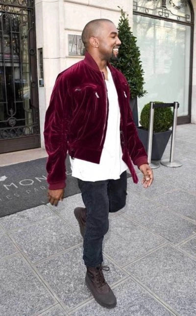 Kanye West Red Velvet Jacket