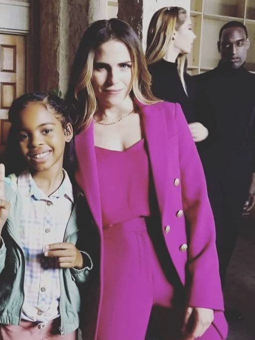 Day Shift 2022 Karla Souza Pink Blazer