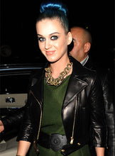 Katy Perry Stylish Black Leather Jacket