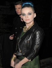 Katy Perry Stylish Black Leather Jacket