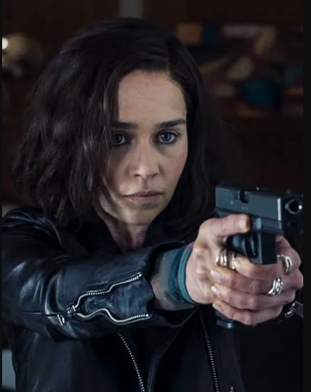 Emilia Clarke Secret Invasion Black Leather Jacket