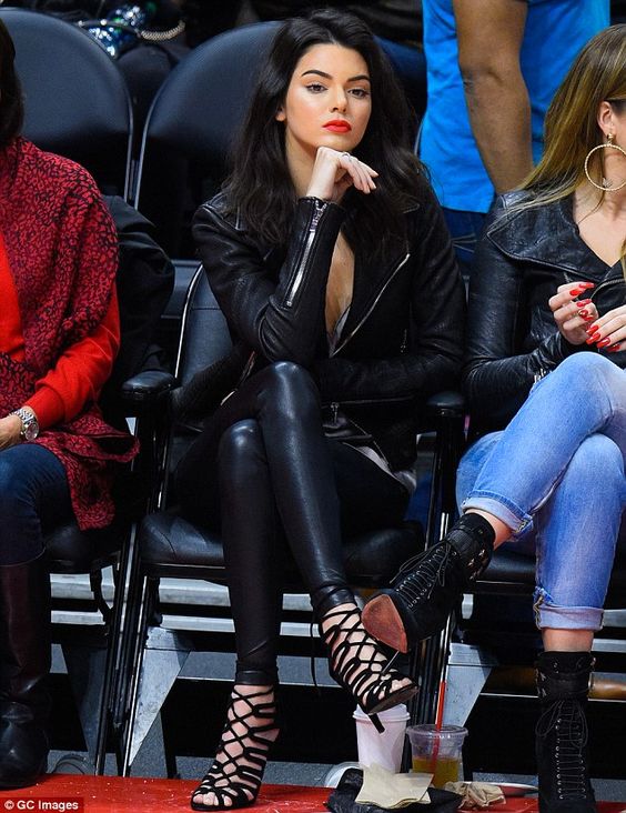 Kendall Jenner Black Leather Jacket