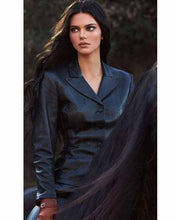 Kendall Jenner Plain Leather Jacket