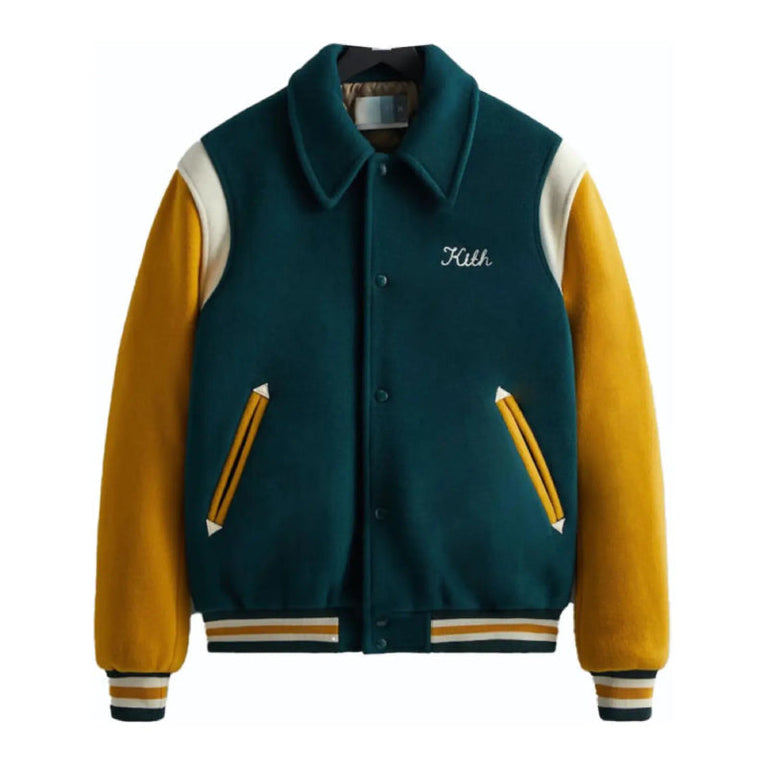Kith Coaches Green & Yellow Varsity Jacket