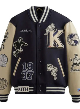 Kith Russell Athletic Cuny Brooklyn College Golden Bear Nocturnal Varsity Jacket