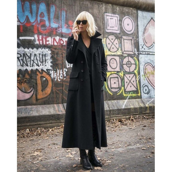 Lorraine Broughton Atomic Blonde Long Wool Coat