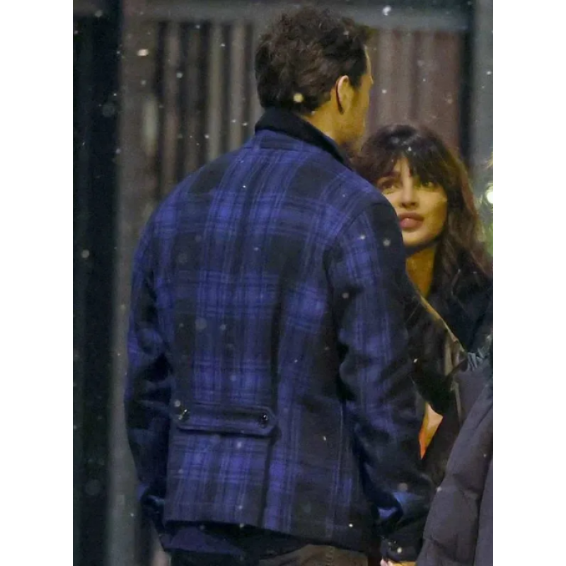 Love Again Sam Heughan Blue Check Jacket