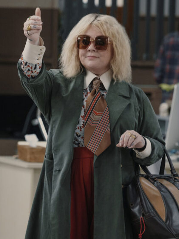 God’s Favorite Idiot 2022 Melissa McCarthy Green Coat