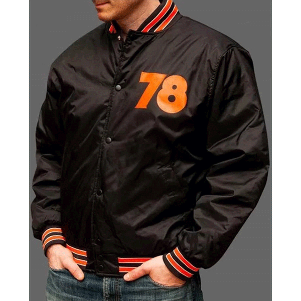 Men? Black Parachute Bomber Jacket