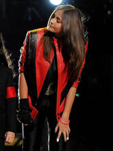 Christina Aguilera Concert Red Leather Jacket