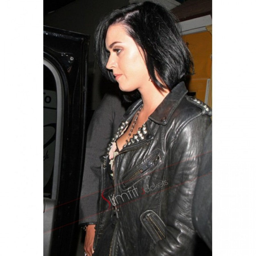 Katy Perry Motorcycle Black Leather Jacket | Out Class jackets – Out ...