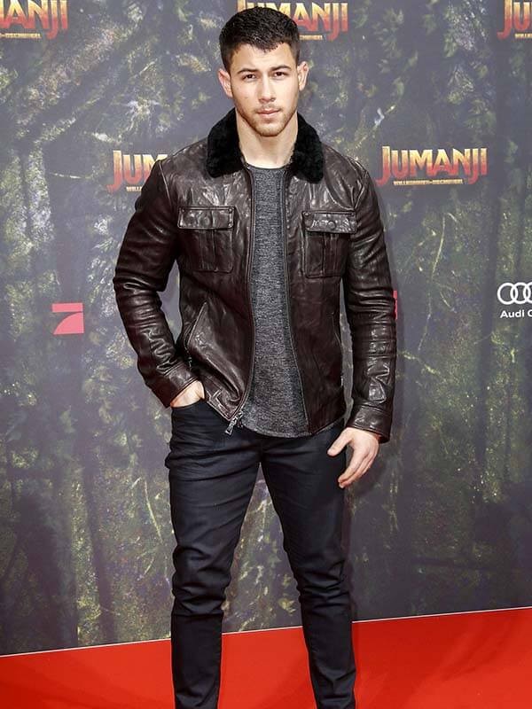 Nick Jonas Jumanji 3 Premier Leather Jacket