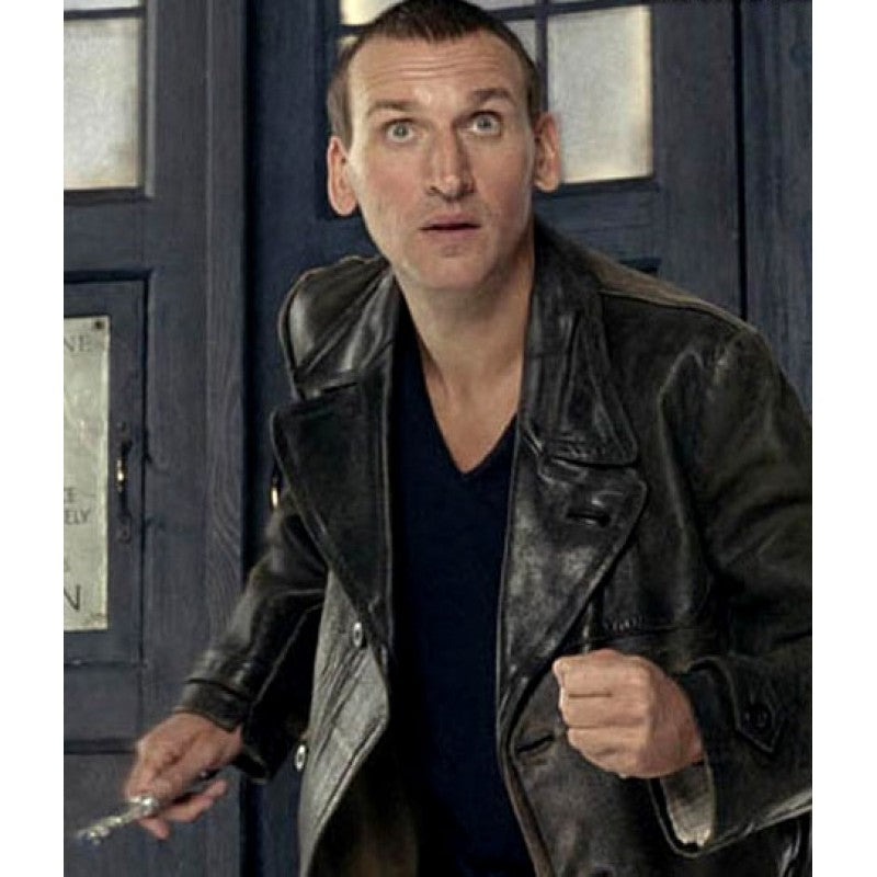 Ninth Doctor Black Leather Jacket