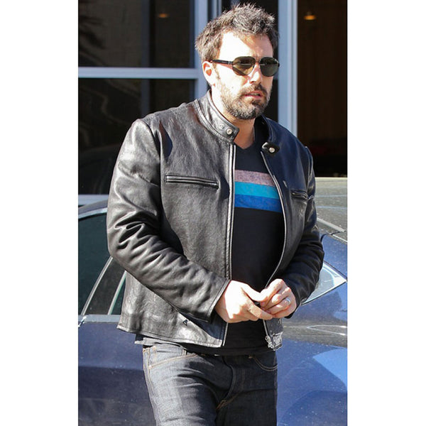 Oscars Academy Event Award Ben Affleck Leather Jacket