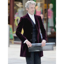 12th Doctor Who Peter Capaldi Maroon Velvet Coat