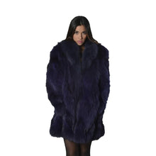 Luxury Purple Fox Fur Coat for Women | Real Fur Winter Jacket