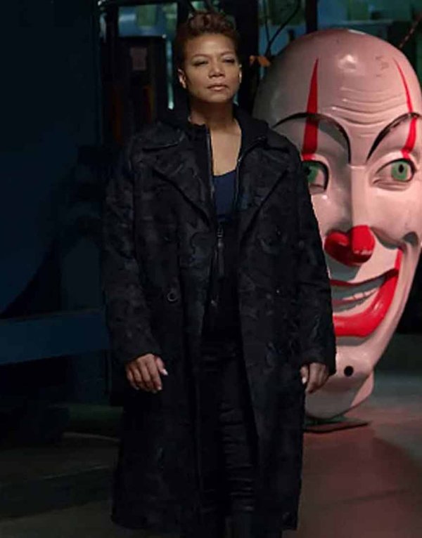 Queen Latifah The Equalizer Camouflage Trench Coat