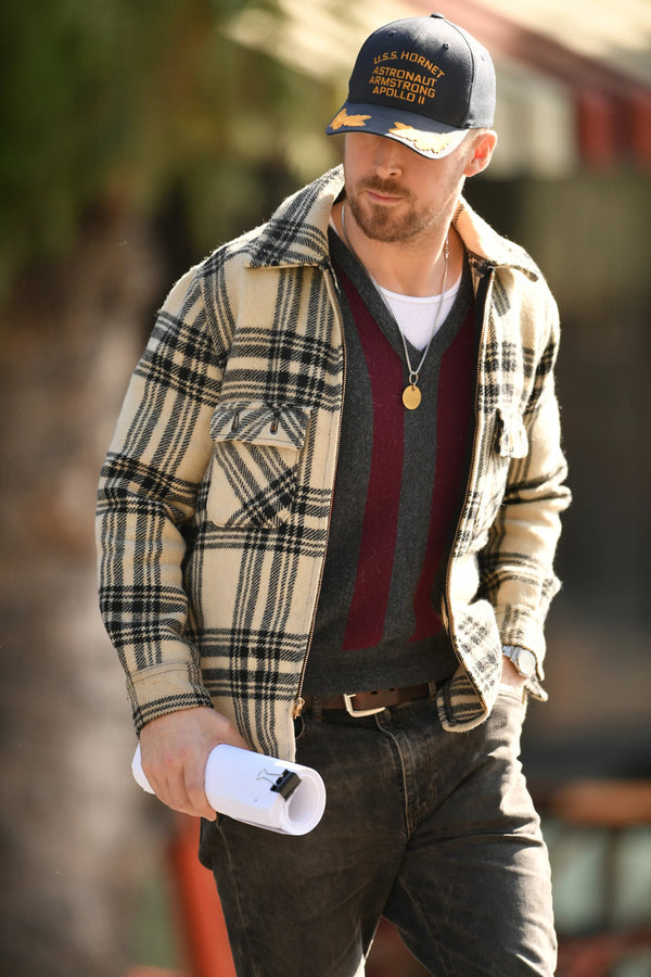 Ryan Gosling Street Style Checkered Jacket