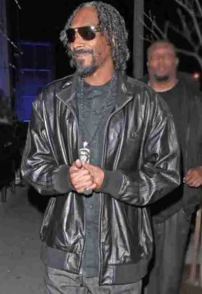 Snoop Dogg Black Leather Jacket