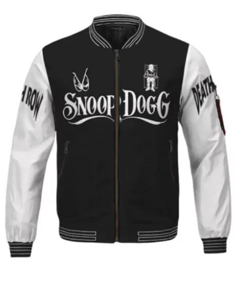 Snoop Dogg Death Row Records Black Varsity Jacket